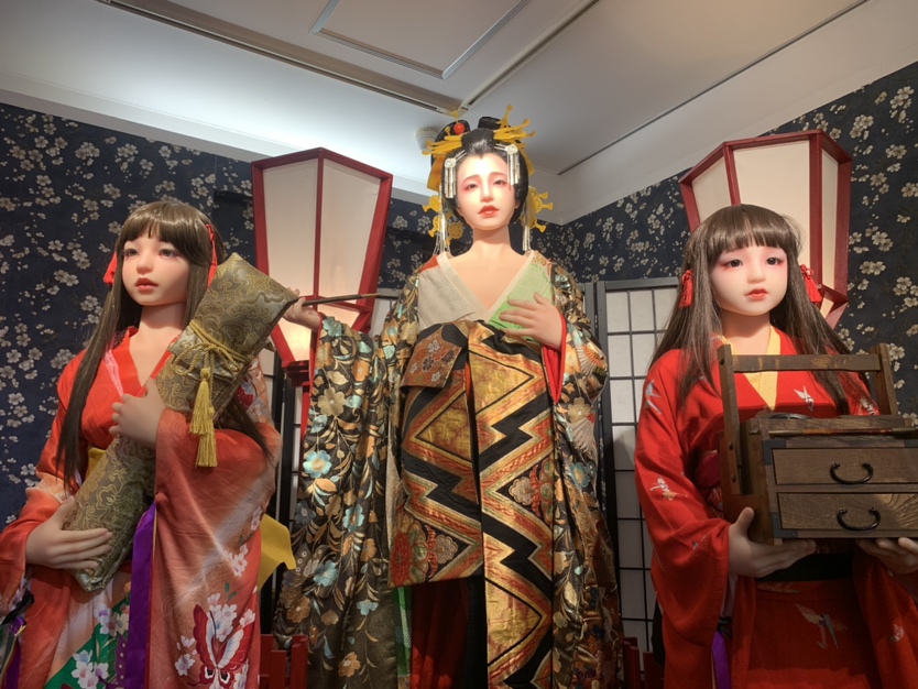 Orient Industry premium Japanese love dolls in traditional ornate kimono costumes