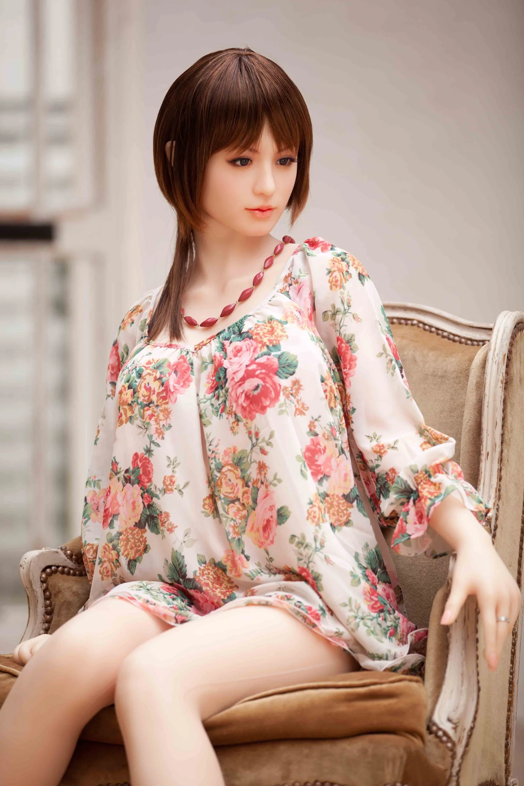 Orient Industry Erika premium Japanese love doll natural skin version in home setting