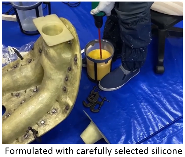 Carefully selected silicone being prepared for premium Japanese love doll production