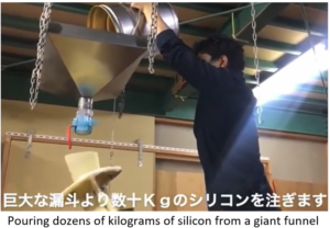 Large-scale silicone pouring process at Orient Industry factory for premium Japanese love dolls
