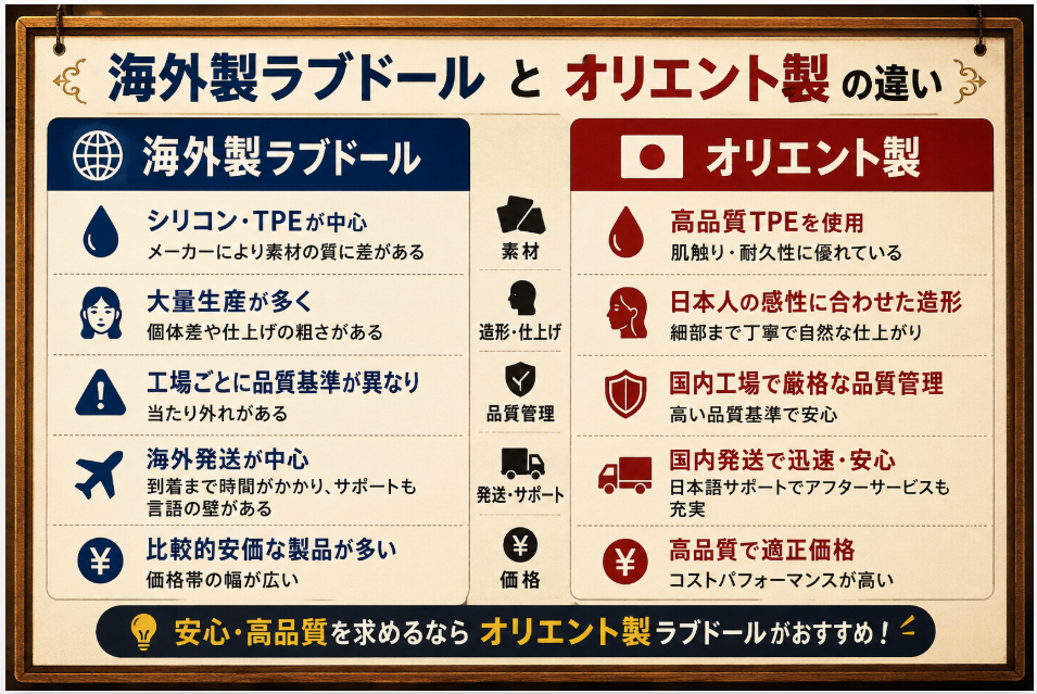 海外製とオリエント製の違い