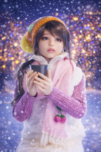 Orient Industry Japanese love doll winter scene with snow and illumination