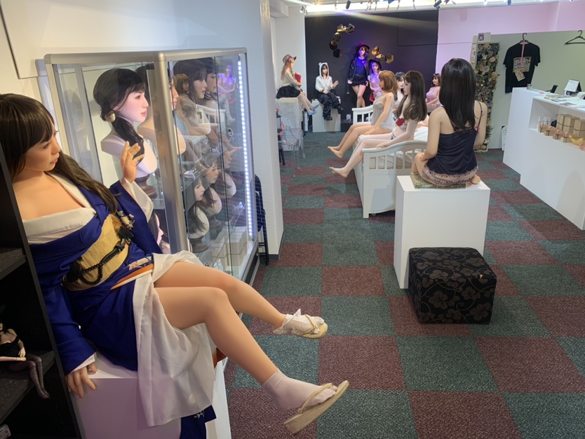 Orient Industry love doll showroom display in Japan