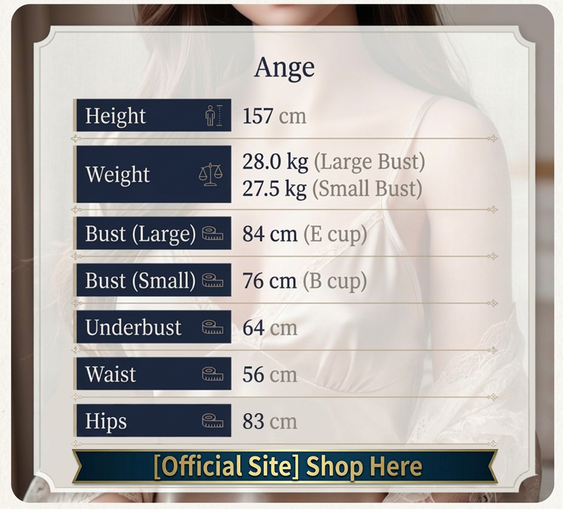 Orient Industry Ange series Japanese love doll specs table height weight bust waist hips with official shop link