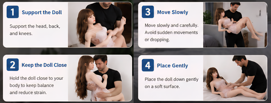 Ideas for safely moving and handling a heavy love doll