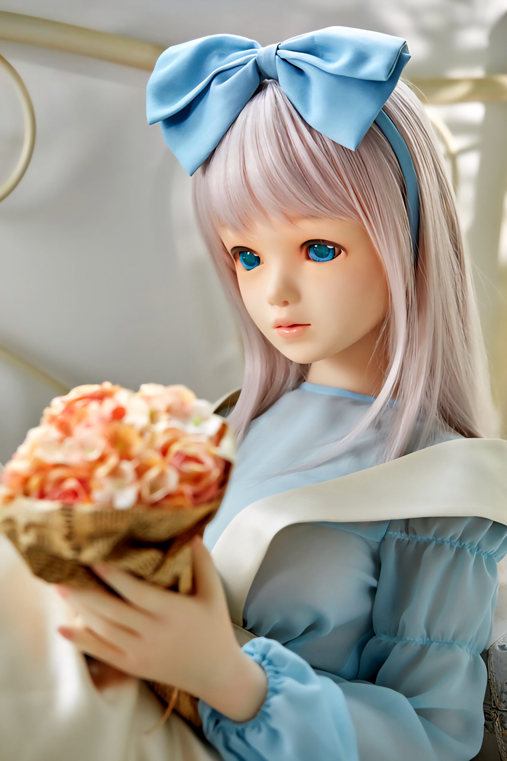 Orient Industry Berry Series Coco wearing a blue outfit
