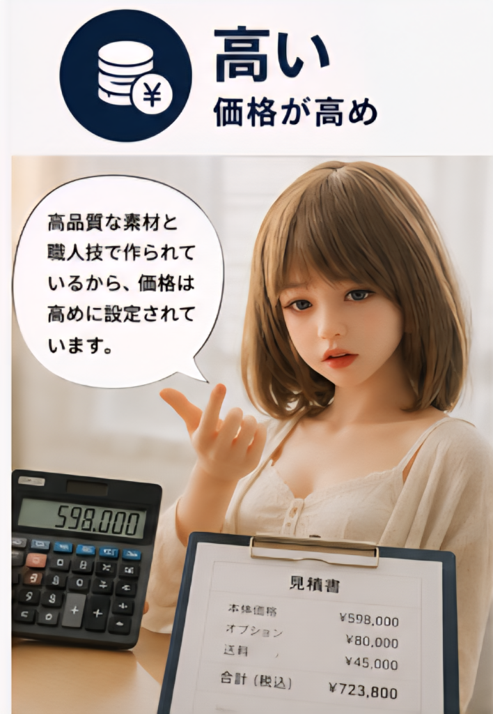 オリエント工業ラブドールは高い